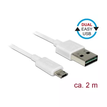 Kabel USB DeLOCK 84808 USB 2.0 2 m USB A Micro-USB B Biały