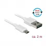 Kabel USB DeLOCK 84808 USB 2.0 2 m USB A Micro-USB B Biały