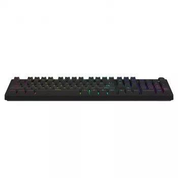 Klawiatura mechaniczna dla graczy SAVIO STYX Outemu niebieski Hot-Swap RGB USB QWERTY US International Czarna 104-klawiszowa pełnowymiarowa