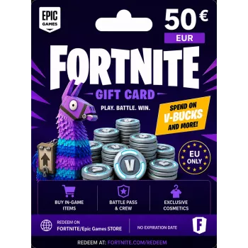 Fortnite karta podarunkowa 50 EUR - kod cyfrowy Epic Games