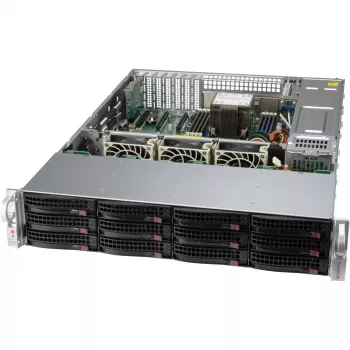 2HE Supermicro Enclosure SuperChassis 2U CSE-826BAC12-R802LPB