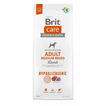 BRIT Care Hypoallergenic Adult Medium Breed Lamb - sucha karma dla psów - 12 kg