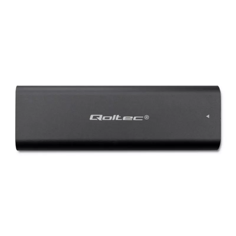 Obudowa SSD QOLTEC 50312 Czarna dla pojedynczego dysku M.2 SATA, USB Type-C (USB 2.0 / 3.2 Gen 1)