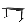 Biurko cama meble MOON LONG z elektryczną regulacją wysokości 150x80 cm, prostokątny blat z płyty wiórowej, zakres wysokości 72–120 cm, czarny/antracytowy