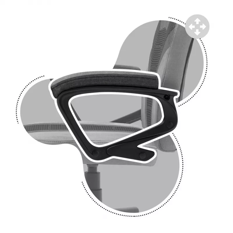 Fotel gamingowy dla dzieci Huzaro HZ-Ranger 1.0 Gray Mesh, szaro-czarny