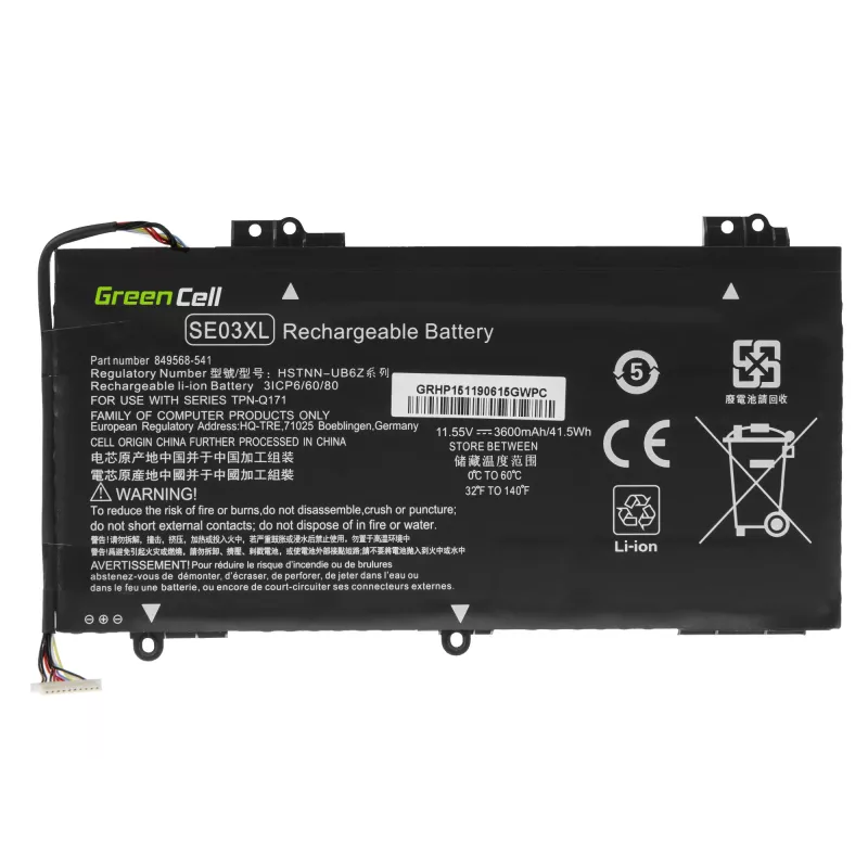 Bateria do laptopa SE03XL do HP Pavilion