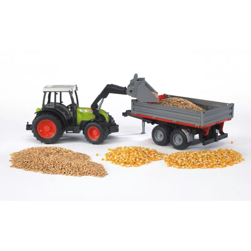 Traktor zabawkowy Bruder Claas Nectis 267 F z przyczepą wywrotką