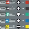 Kraftform compact Stubby Magazin 1 Bit-Set (czarno-zielony, 7-częściowy)