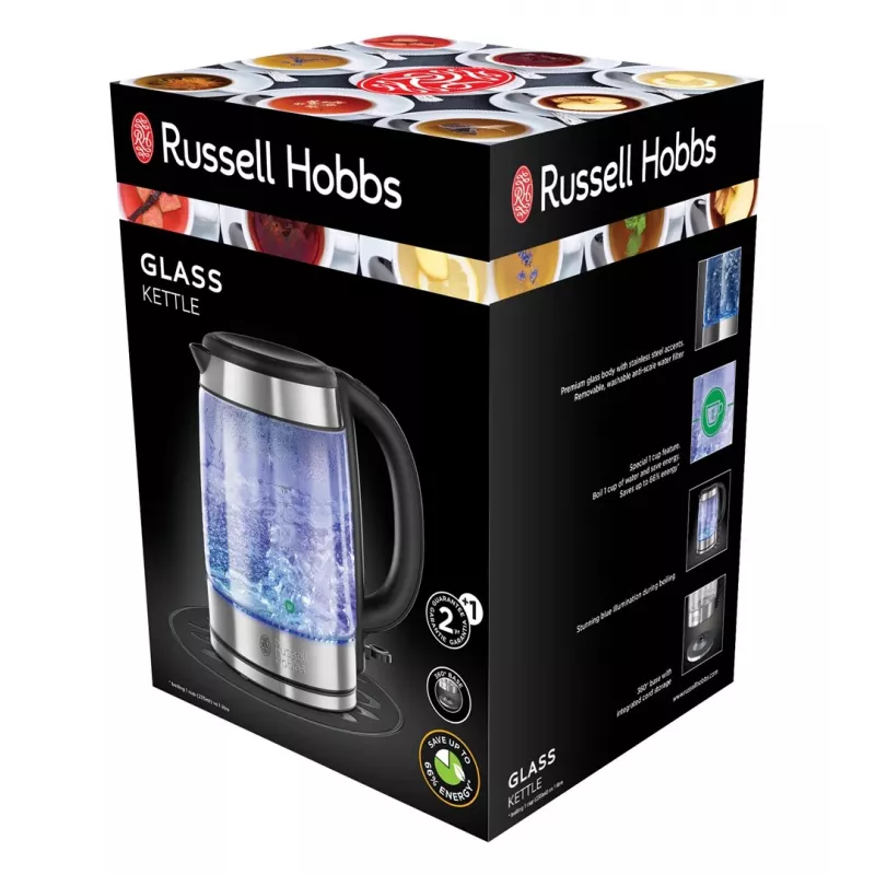 Czajnik elektryczny Russell Hobbs 1,7 l 2200 W stal nierdzewna przezroczysty