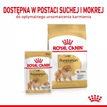 Sucha karma dla psa Royal Canin Pomeranian Adult 3 kg — formuła dla małych ras, dla dorosłych pomeranianów