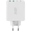Goobay 64818 Ładowarka do urządzeń mobilnych, słuchawek - laptop - smartfon, biała, szybkie ładowanie AC, do użytku wewnętrznego (64818)