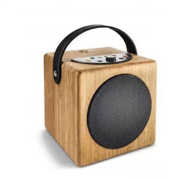 Przenośna drewniana kostka muzyczna WAVEMASTER KidzAudio 61002 — kompaktowy odtwarzacz audio dla dzieci