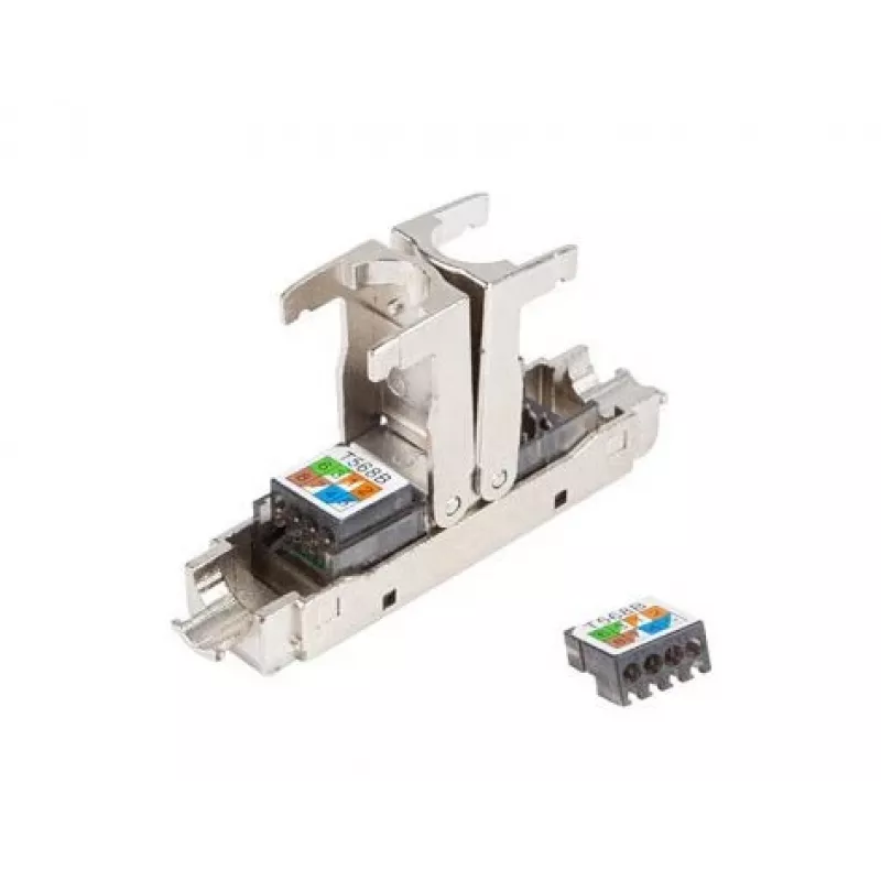 LANBERG RJ-45 FTP Cat6A wtyk 8P8C, 2x kompatybilne złącza
