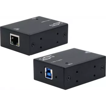 Konwerter mediów sieciowych Exsys USB 3.2 Gen 1 B na 1 Gigabit Ethernet EX-13021HMV z zestawem do montażu na szynie DIN