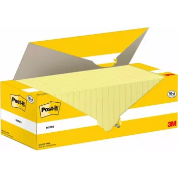 Post-It 654-CY-VP24 Karteczki samoprzylepne kwadratowe Żółte 100 arkuszy (654-CY-VP24)