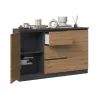 2D3S komoda 120x30x75 cm, antracyt/artisan