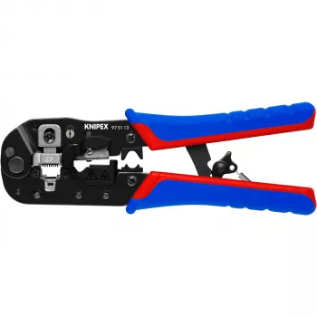 Knipex 97 51 13 zaciskarka do kabli narzędzie zaciskowe Czarny, Niebieski, Czerwony