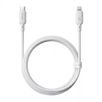 Kabel ładujący USB Type-C na Lightning Baseus Silky Series 20W 2m Moon biały
