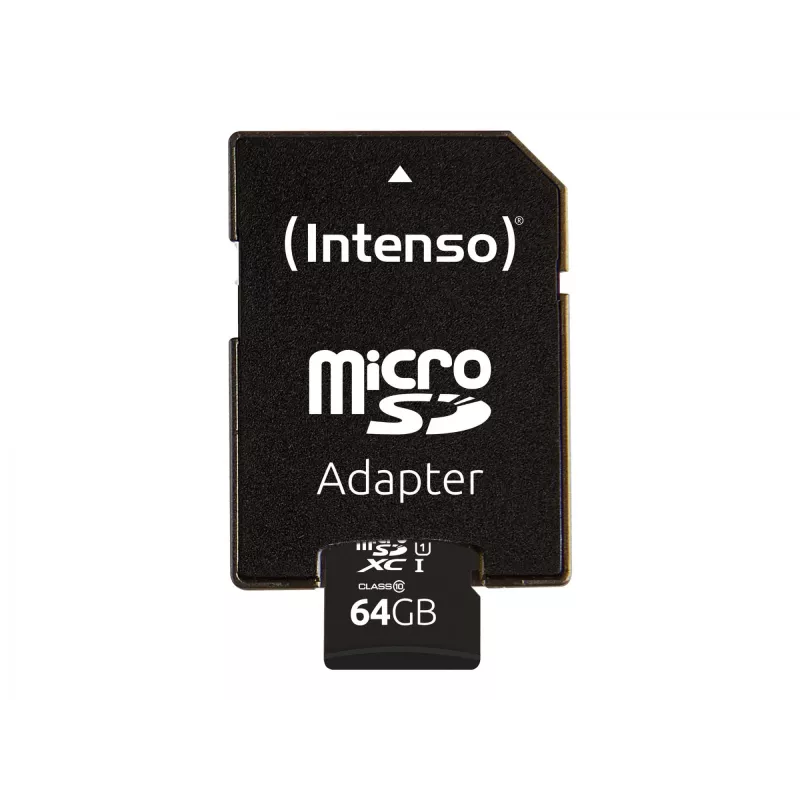 Karta pamięci Intenso Performance (microSDXC z adapterem SD) – 64 GB – UHS-I U1 / Class10 – microSDXC UHS-I (3424490)