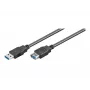 Wentronic Goobay Przedłużacz USB 3.0 SuperSpeed, Czarny, 5 m - Wtyk USB 3.0 (Typ A) > Gniazdo USB 3.0 (Typ A) (95726)