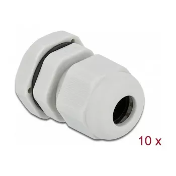 Przepust kablowy DeLOCK 60195 szary plastik 10 szt.