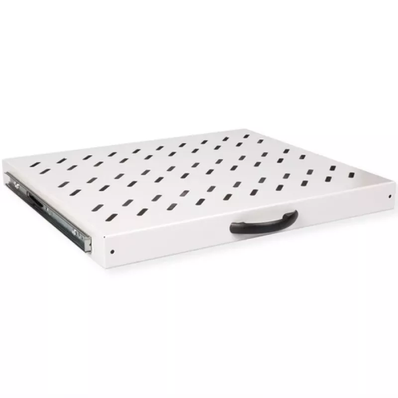 Półka rack ROLINE 26.21.0275 — 1U wysuwana 25 kg, głębokość 35 cm, szara
