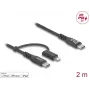 Kabel USB DeLOCK 81171 2m USB C USB C/Lightning Czarny