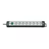 Brennenstuhl Premium-Line 8-fach schwarz/lichtgrau Premium-Line Steckdosenleiste 8-fach schwarz/lichtgrau, 5 m Kabel H05VV-F 3G1,5, Mit Schalter, Stab