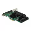 Karta DeLOCK 16 portów SATA PCI Express x4 6 Gbit/s zielono-szara