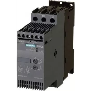 Siemens Soft Starter Moc silnika przy 400 V 22 kW Moc silnika przy 230 V 11 kW 400 V/AC Prąd znamionowy 45 A 3RW3036 (3RW3036-1BB14)