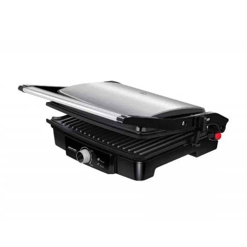 Grill kontaktowy MPM MGR-09M - 2000 W, grill do panini, regulowana górna płyta