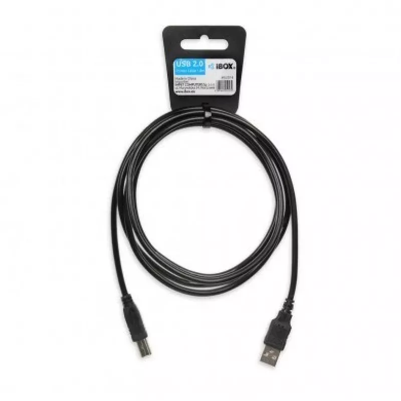 Kabel USB IBOX IKU2D 1,8 m — USB A na USB B, USB 2.0, czarny