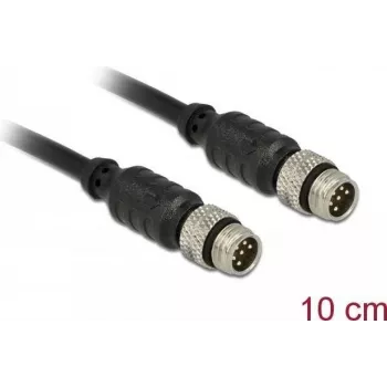 Kabel czujnika/aktora DeLOCK 12688 0,1 m M8 Czarny