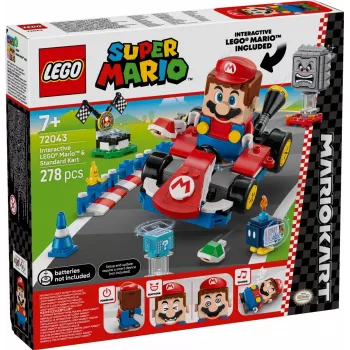 LEGO Zabawka konstrukcyjna 72043 Super Mario Interaktywny Mario Kart ze standardowym gokartem
