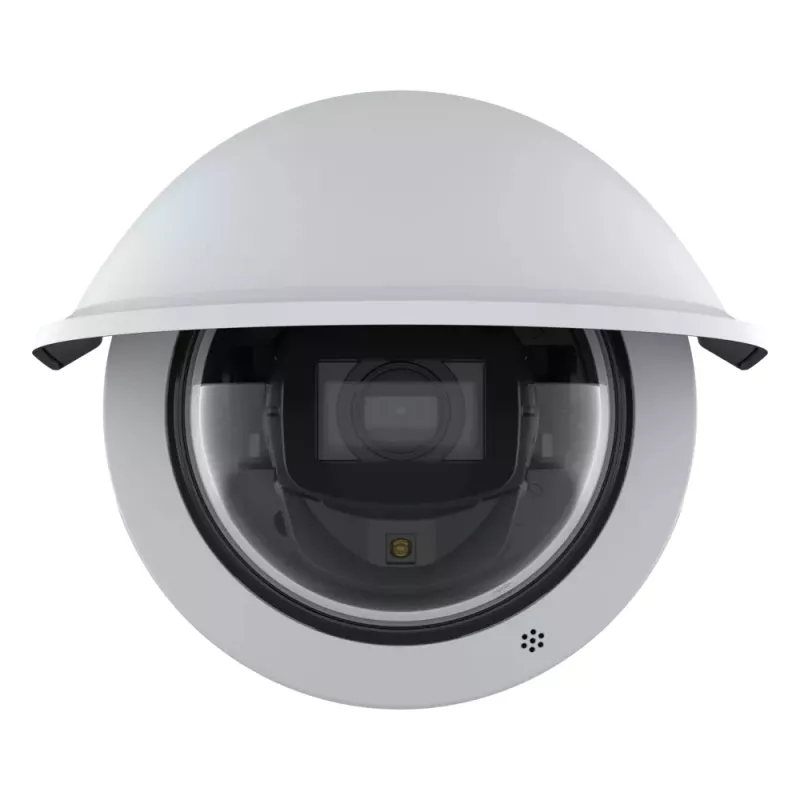 Kopułkowa kamera IP AXIS 02814-001 do montażu na ścianie zewnętrznej, 1080p, przetwornik CMOS 1/2,8 cala, kąt poziomy 100°, obrót 360°