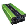 Qoltec Monolith Przetwornica napięcia | Ładowanie akumulatora | UPS | 2000W | 4000W | 12V na 230V | Czysty sinus | LCD czarno-zielony