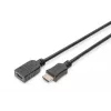 Digitus ASSMANN HDMI High Speed - HDMI mit Ethernet-Verlängerungskabel - HDMI (W) bis HDMI (M) - 5 m - Dreifachisolierung - Schwarz (AK-330201-050-S)