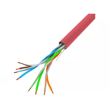 Kabel sieciowy LANBERG LCU5-10CC-0305-R U/UTP Cat5e 305 m Czerwony CCA PVC