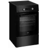 Płyta indukcyjna z piekarnikiem elektrycznym Beko FSM59305BDT, 60 L, szerokość 50 cm, czarna, klasa energetyczna A, 4-strefowa płyta indukcyjna z funkcją boost