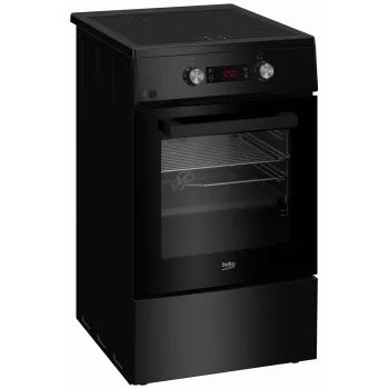 Płyta indukcyjna z piekarnikiem elektrycznym Beko FSM59305BDT, 60 L, szerokość 50 cm, czarna, klasa energetyczna A, 4-strefowa płyta indukcyjna z funkcją boost