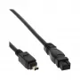 Kabel FireWire 400 na 800 InLine 34901 1 m Męski/Męski Czarny