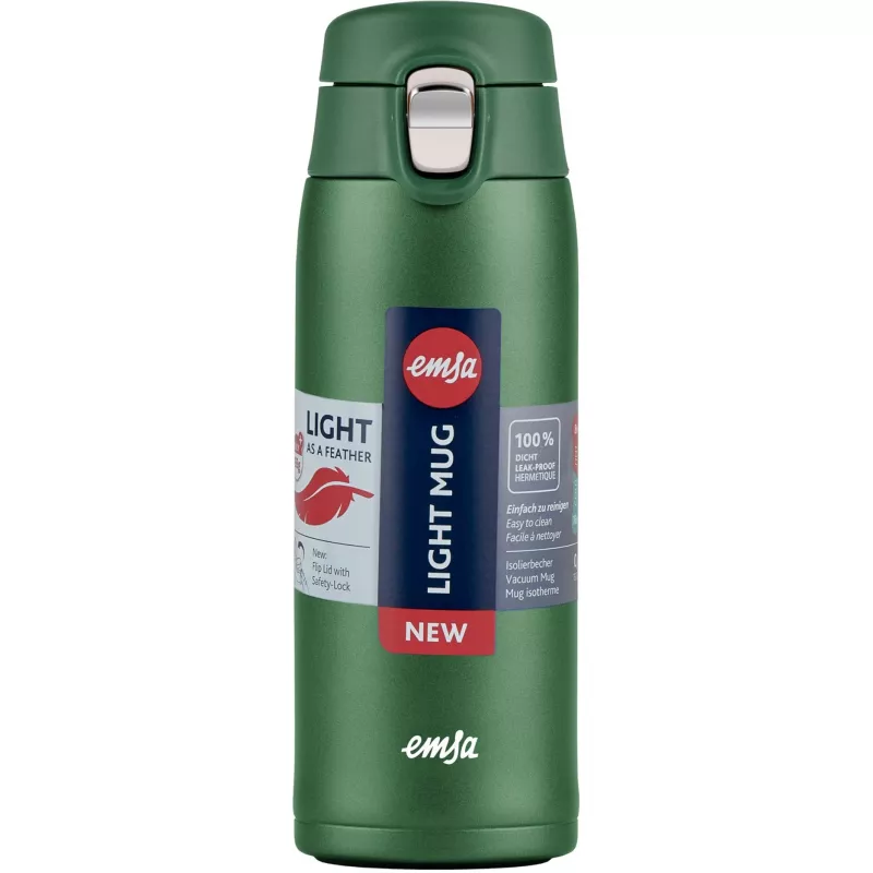 Kubek termiczny EMSA N2151900, ciemnozielony, 0,4 L, klapka