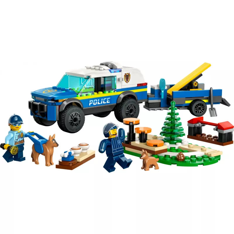 Zestaw LEGO Mobilny Szkolenie Psów Policyjnych z Psem Policyjnym i Wyposażeniem Szkoleniowym