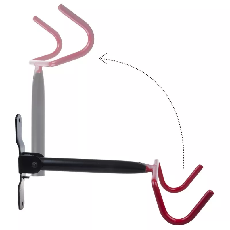 Wall-mounted bicycle rack MACLEAN MC-430, horizontal mount, holds up to 30 kg, Czarny
