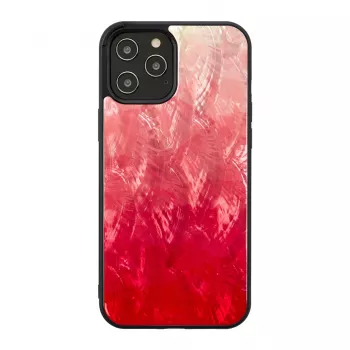 Etui ochronne iKins na Apple iPhone 12 / 12 Pro, różowe jezioro z czarnymi wykończeniami