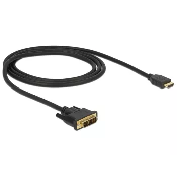 adapter kablowya wideo DeLOCK 85582 1 m HDMI Typ A DVI-D Czarny