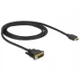 adapter kablowya wideo DeLOCK 85582 1 m HDMI Typ A DVI-D Czarny