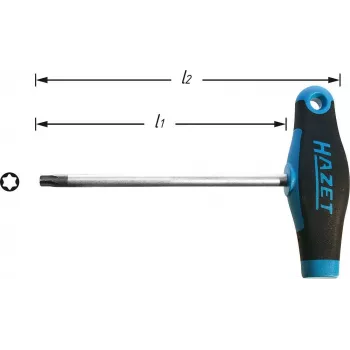Hazet Warsztatowy wkrętak Torx Rozmiar T 25 Długość ostrza: 110 mm (828-T25)