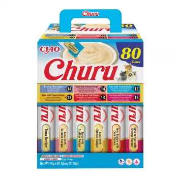 Mokra karma dla kota INABA Churu 80P z tuńczykiem — 80 tubek x 14 g