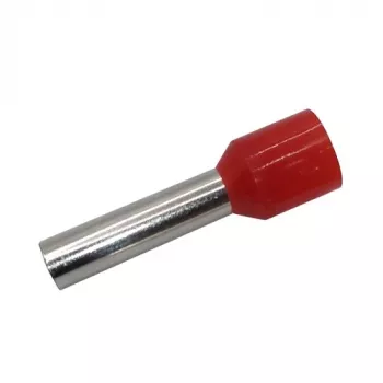 Zacisk izolowany do zaciskania 10mm²/7AWG, miedziany, czerwony, 100 szt.